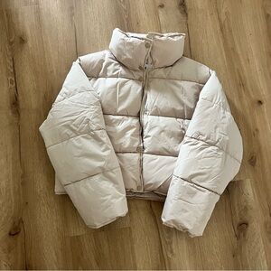 NA-KD cropped puffer jacket